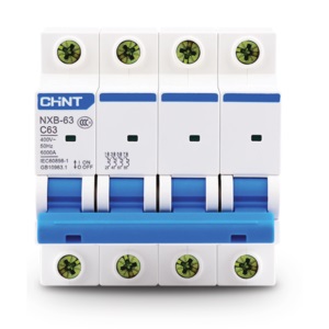 [NXB-63 4P C10 6kA] Termica tetrapolar Chint 4x10A 6kA Curva C Riel Din