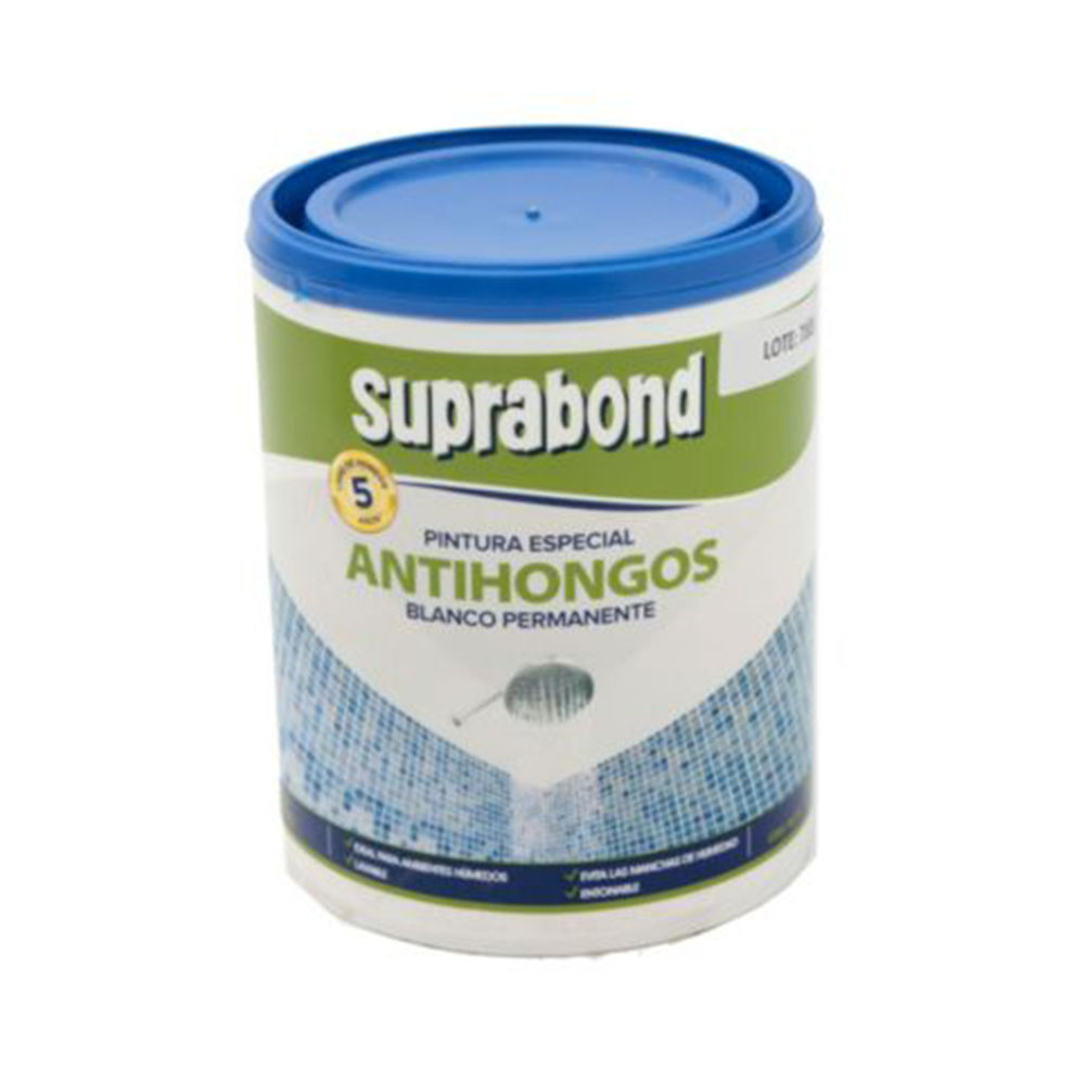 Pintura blanca Suprabond antihongos impermeabilizante 1L (PAH 1 B)