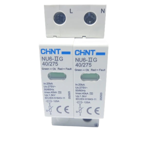 [NU6-IIG 40kA/275V 2P] Protector contra sobre tensiones - 2 POLOS 40 KA/275V