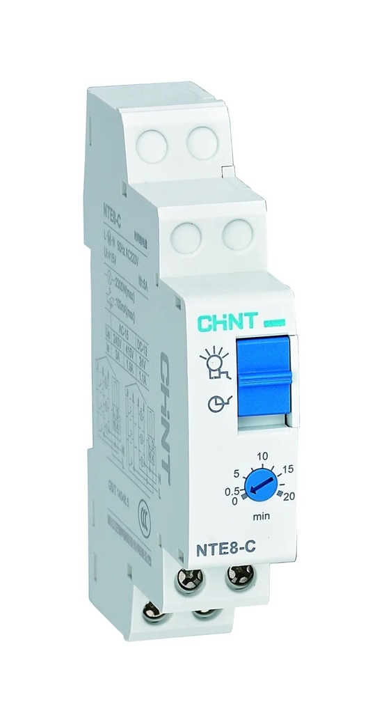 [NTE8-C] Rele temporizador de escalera Chint Riel DIN (NTE8-C)