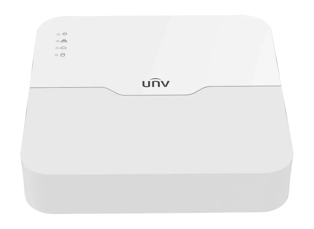 NVR PoE 4ch Uniview 8mpx 4K iA Onvif/RTSP Ultra H265 iAxCamara Intrusion/Cruce BusquedaRostro(NVR301-04LS3-P4)