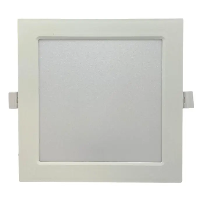 Panel flat cuadrado King de embutir 12w cálido blanco (KCFP-12W-WW)