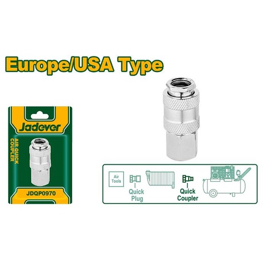 [JDQP0970] Acople rápido hembra Jadever 1/4" [d]