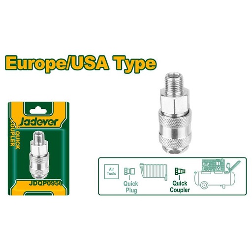 [JDQP0950] Acople rápido macho Jadever 1/4" [d]