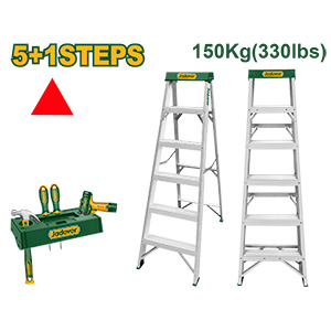 [JDLD2H05] Escalera de Trabajo 5+1 Escalones Portaherramienta [d]