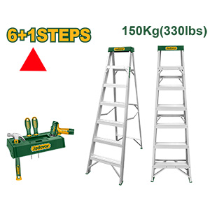 [JDLD2H06] Escalera de Trabajo 6+1 Escalones Portaherramienta [d]