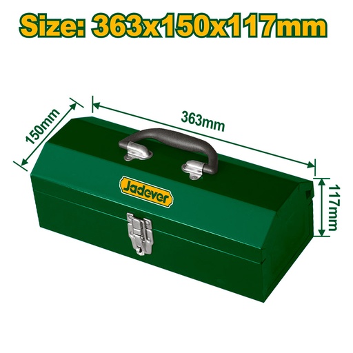 [JDTB8A11] Caja de herramientas de acero de 1 compartimiento Jadever 363x150x117mm [d]