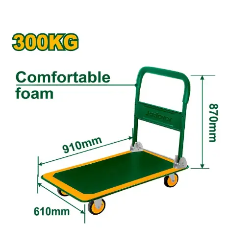 [JDWB1330] Zorra de plataforma Jadever 4 ruedas 300kg [d]