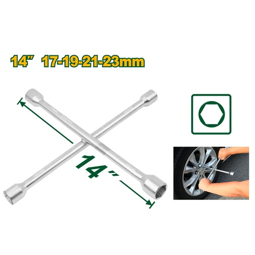 [JDTH8314] Llave para llantas en cruz Jadever 14" [d]