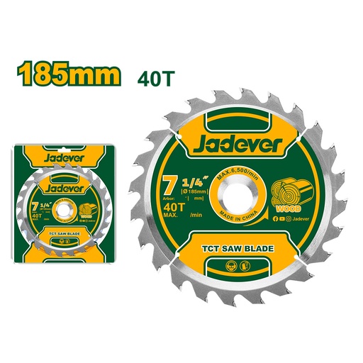 [JDTC1K05] Disco de sierra Jadever circular 185x40T [d]