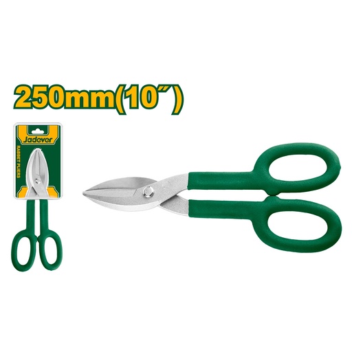 [JDAS4910] Tijera corta chapa recta  Jadever para hojalatero (10") [d]