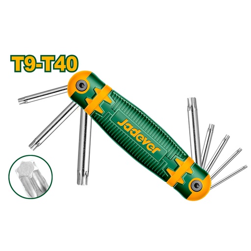 [JDHK3281] Manopla de llaves torx 8 en 1 Jadever de T9 a T40 [d]