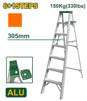 [JDLD4H07] Escalera de Trabajo 6+1 Escalones Plataforma [d]