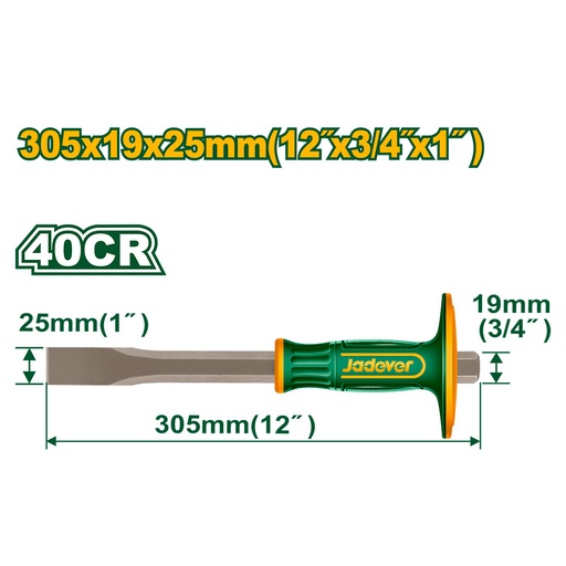 [JDCC2312] Cincel frío de metal Jadever 305mm [d]