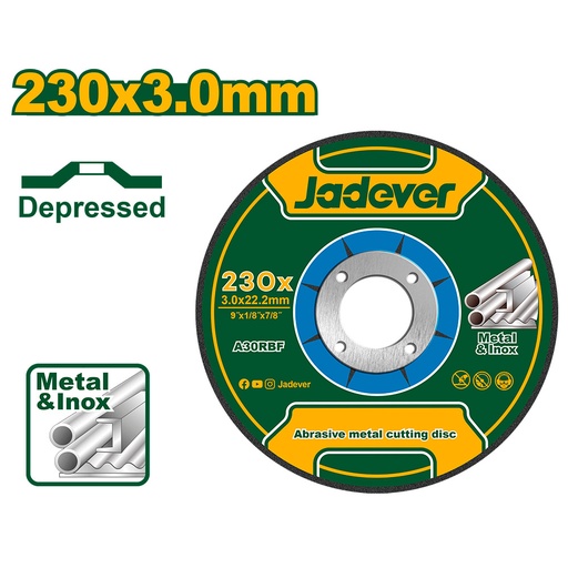 [JDAC1392] Kit de discos abrasivos x25 Jadever para corte de metal 230mm [d]