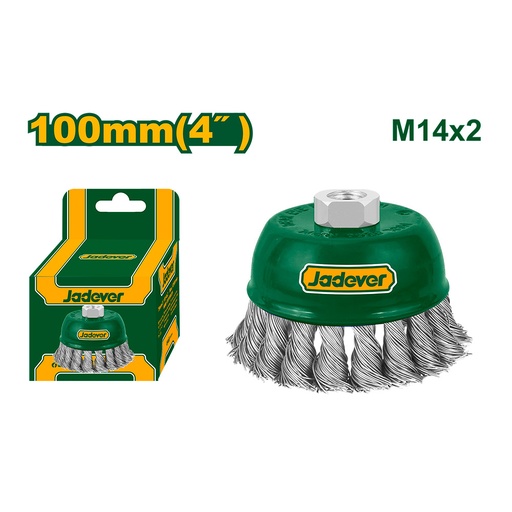 [JDCE2402] Cepillo copa de alambre trenzado Jadever 100mm  [d]