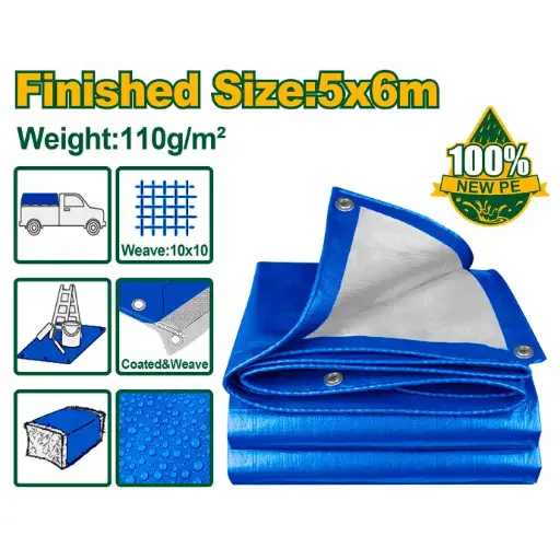 [JDTQ1856] Lona impermeable de polietileno Jadever 5x6mts  [d]