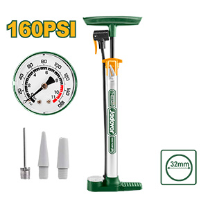 [JDPP1C10] Inflador Manual Con Base Manometro 160PSI[d]