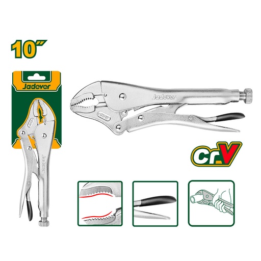 [JDLP1C02] Pinza de fuerza curva Jadever 10" [d]