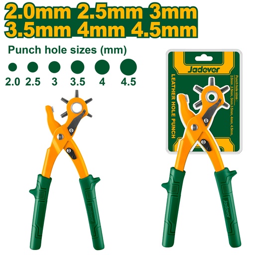 [JDLH2801] Pinza sacabocado de 6 puntas Jadever 2-4.5mm [d]