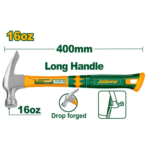 [JDHM336L] Martillo galponero de mango largo Jadever 40cm [d]