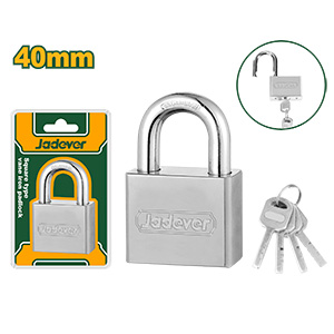 [JDPDS440] Candado hierro paletas cuadradas niqueladas 40mm[d]