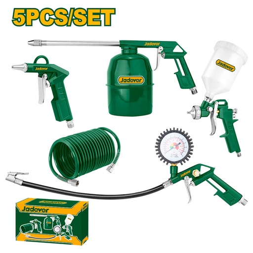 [JDAX1505] Kit de herramientas neumaticas Jadever de 5 piezas [d]