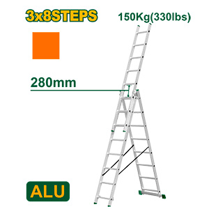 [JDLD6H38] Escalera Extensible Tijera 3x8 5m [d]