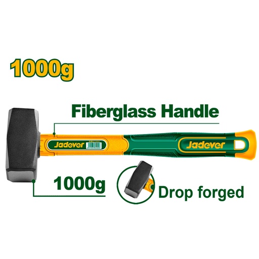 [JDHM2310] Maza de acero Jadever cabo corto 1kg [d]