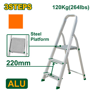 [JDLD3H03] Escalera Aluminio 3 Escalones 120kg [d]