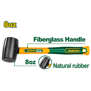 [JDHM7301] Martillo Goma Negro 0.22kg [d]