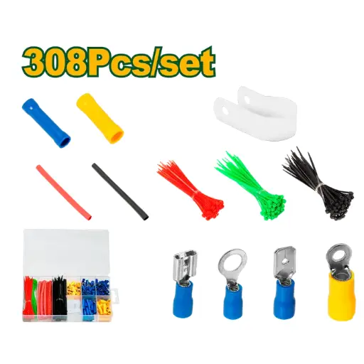 [JDTT1B03] Lote Terminales uniones y termocontraibles 308pcs [d]