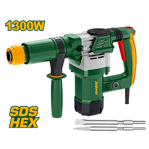 [JDDB1D45-4] Martillo Demoledor 220V 1300W SDS HEX + Maletín + 2 Puntas[d]