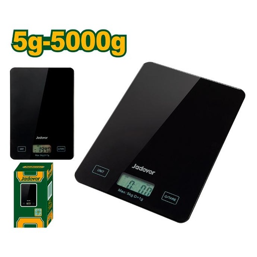 [JDKE3504] Balanza electrónica Jadever a pilas 5-5000g [d]