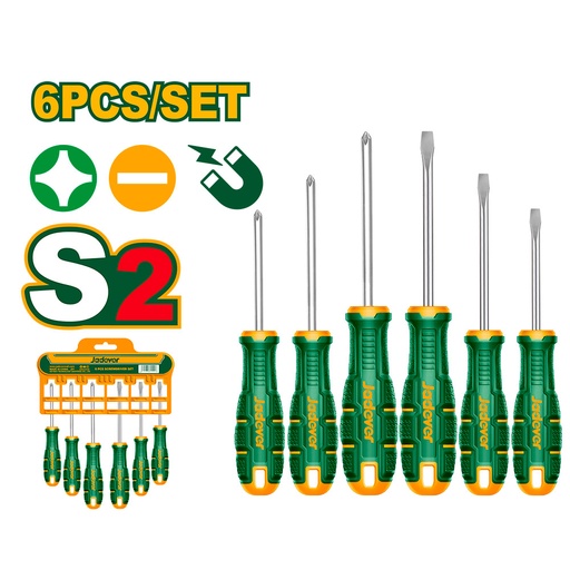 [JDSSA406] Set de destornilladores Jadever x6 S2 PH+SL [d]