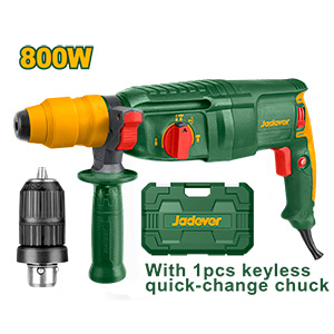 [JDRH1D26-24] Kit Rotomartillo 220V 800W SDS + Maletin + 5 Puntas + 2 mandriles[d]