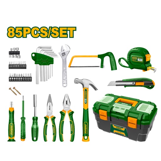 [JDHS3B85] Set de herramientas manuales Jadever x85 piezas con caja de PVC  [d]