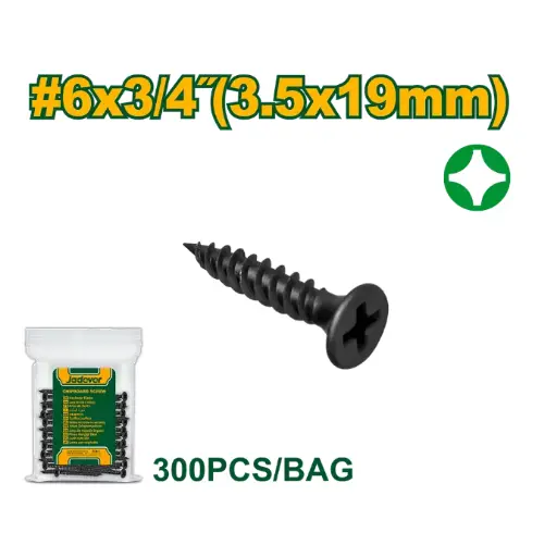 [JDXS2911] Bolsa de Tornillos Drywall Finos 3.5x19mm 300pcs [d]