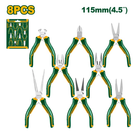 [JDPS1618] Set Pinzas Alicates Mini x8 11cm 4.5" [d]