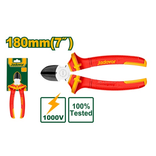 [JDPL3937] Alicate de corte aislado Jadever 180mm [d]