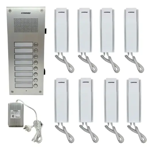 [KIT 8UM] Kit Portero multifamiliar 8 botones Commax (KIT 8UM DR-8UM+8)