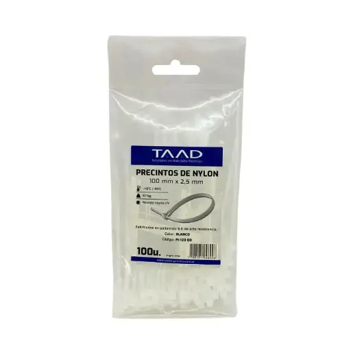 [PI-12000] Precinto Taad blanco 2.5x100mm (PI-12000)