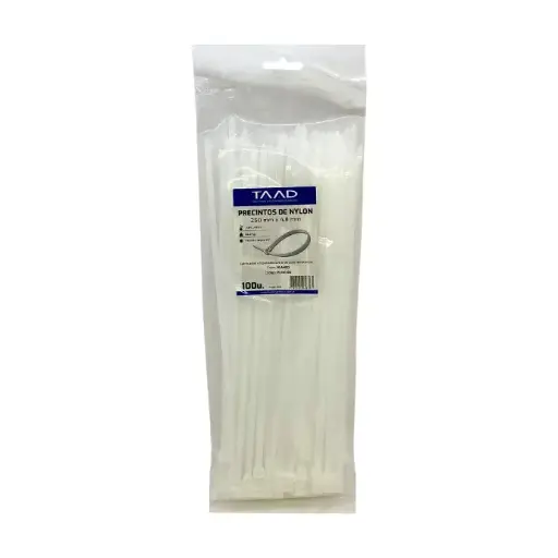 [PI-14100] Precinto Taad blanco 4.8x250mm (PI-14100)