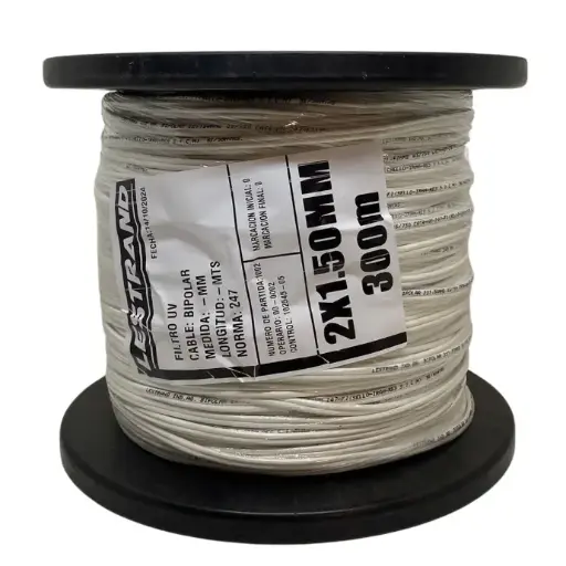 [BI150] Cable bipolar Lestrand 2x1.50 mm² blanco normalizado x metro