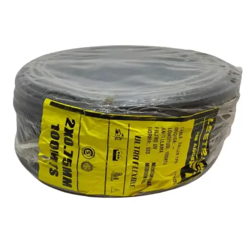 [LT.TA075xRollo] Cable Tipo Taller 2x0,75mm Lestrand normalizado (rollo 100m)