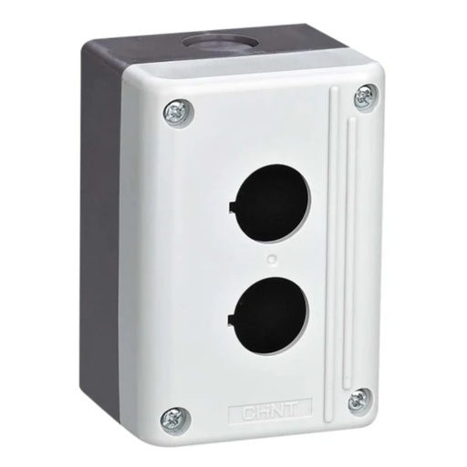 [NPH1-20] Caja para boton pulsador gris Chint 2 orificios 22mm IP65