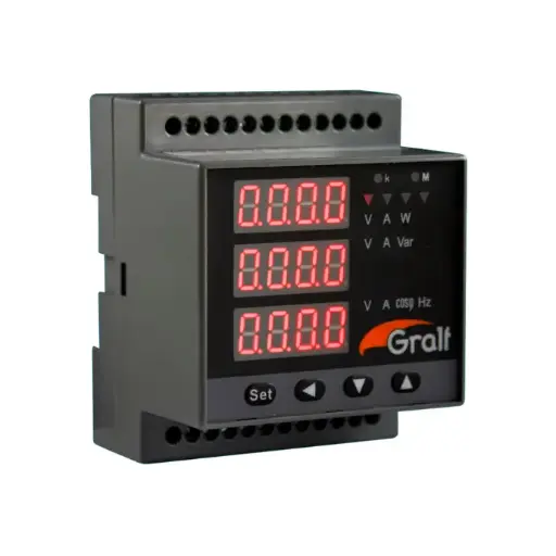 [GF-1000M] Analizador de red trifasico Gralf con medicion de consumo y cofimetro (GF-1000M)