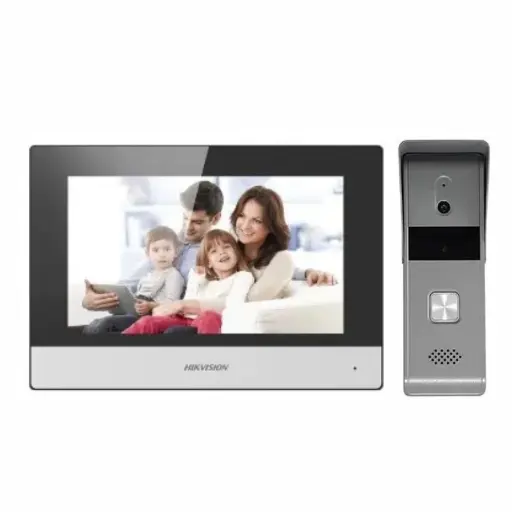 [DS-KIS303-P] Kit de Videoportero Hibrido Hikvision Frente IP65 + pantalla wifi + Hikconnect (DS-KIS303-P)