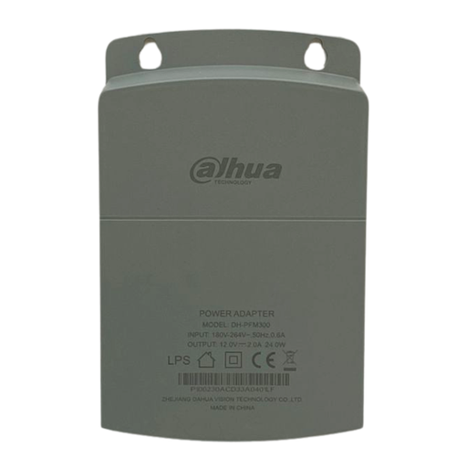[90005] Fuente 12v 2a y gabinete Dahua con alojamiento balun IP67 (DH-PFM300) 