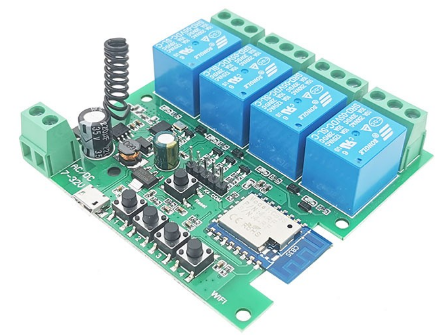 [ZDR-104W] Rele smart Zudsec WiFi + receptora RF 4 canales App Tuya, Google Home y Alexa (ZDR-104W)